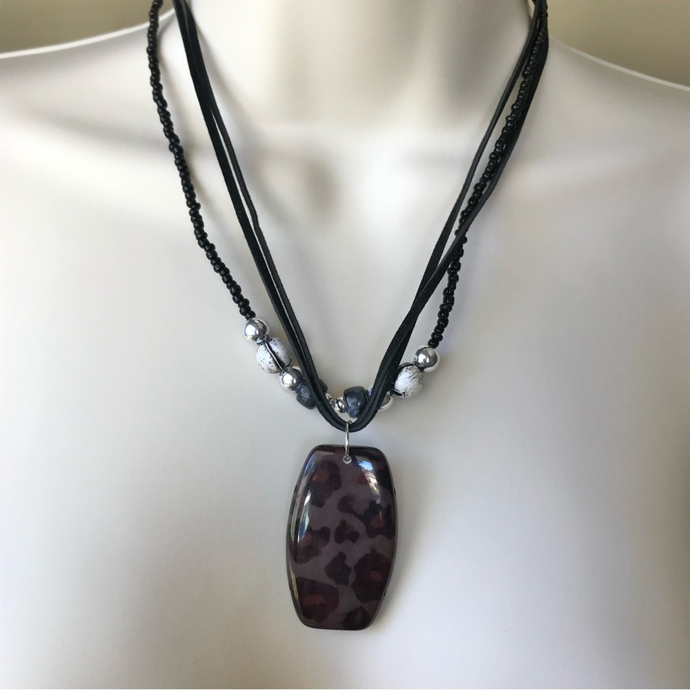 Leopard Print Pendant Necklace